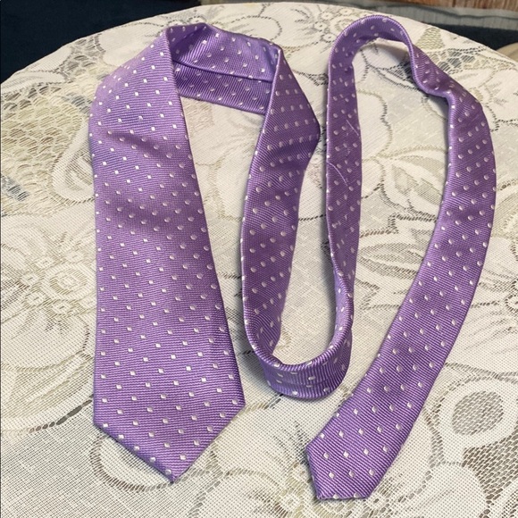 Countess Mara Tie Purple Polka Dot Tie - Picture 5 of 5